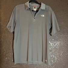 The North Face Polo Shirt Mens Medium Gray Vapor Wick Quarter Zip Performance