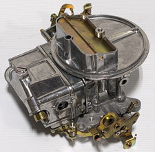 Satin Aluminum 350 Cfm 2 Bbl 4150 Vacuum Secondary Carburetor With Manual Choke
