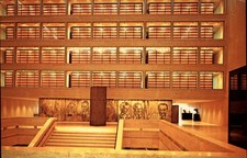 Texas Austin Lyndon B Johnson Library interior ~ postcard sku685