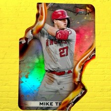 Mike Trout 2021 Bowman's Best MLB Die-Cut Heatwave Refractor Los Angeles Angels