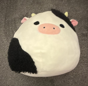 Squishmallows Cow Plush Toy White Black Pink Large 24-36 in 2020 Washable