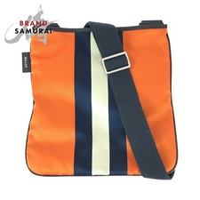 BALLY Bally Orange Nay Siler Hardware Nylon Shoulder Bag Pochette Women's