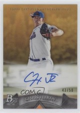 2014 Bowman Platinum Prospects Gold Refractor 43/50 Chris Flexen #AP-CF Auto 8b5