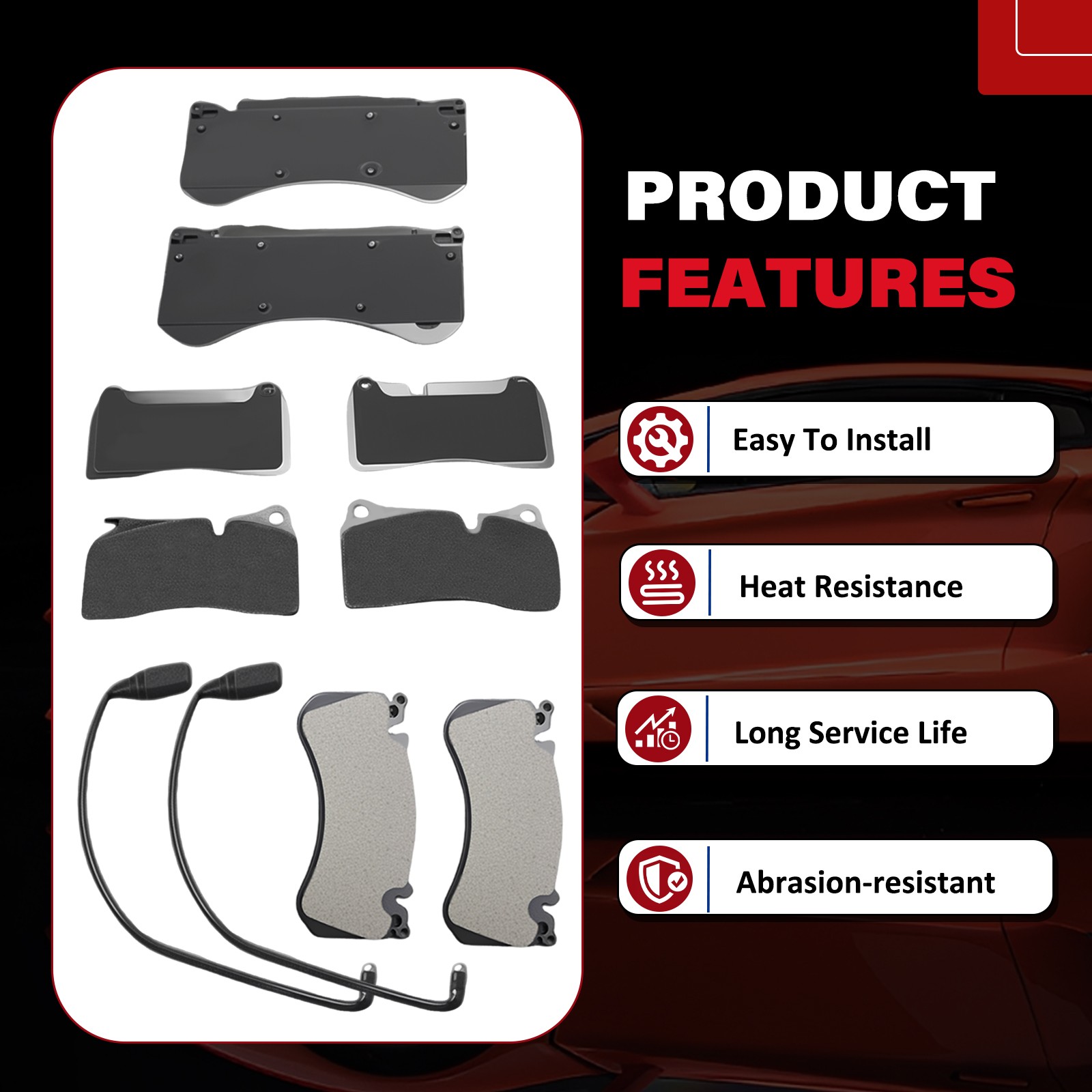 For Lamborghini Aventador Front & Rear Brake Pads W/Sensor 470698151 470698451
