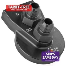 System One 221-90004-10B, One Black Aluminum Remote Filter Mount W/10An Fittings