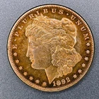 1892 O MORGAN SILVER DOLLAR - BEAUTIFUL GOLD TONING! GEM!