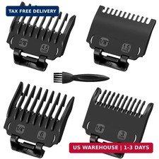 Clipper Guards Set with Brush, 4 Pack Professional Hair Cutting Guides Replaceme