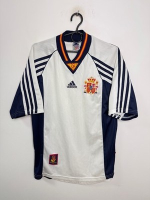SPANIEN NATIONALMANNSCHAFT 1998/1999 AWAY FOOTBALL SHIRT ADIDAS VINTAGE TRIKOT GR. S