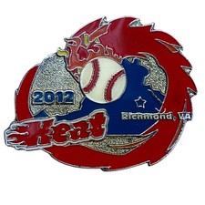 2012 Richmond VA Heat Baseball Trading Pin Red & Blue Enamel With Clutch Back
