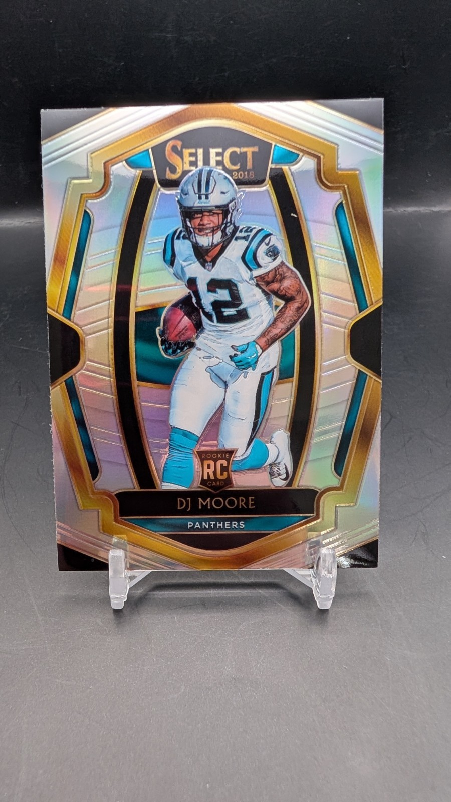 2018 Panini Select Premier Level Silver Prizm DJ Moore #137 Panthers 🦬 Bills