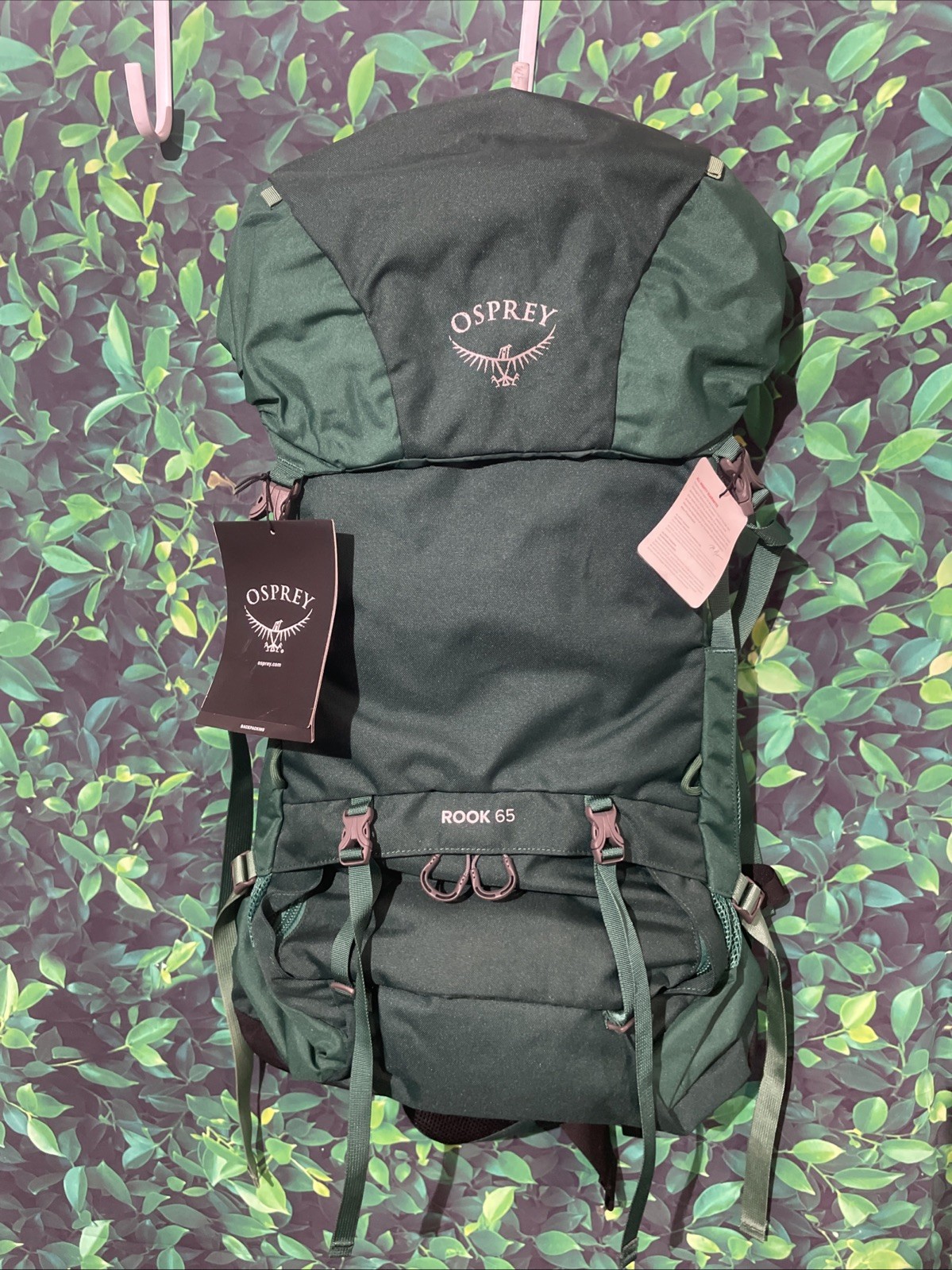 Osprey Rook 65L Mens Hiking Backpack Green