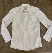 Jack Wills, Ivory Striped shirt, Long Sleeve, Rugby Jersey Shirt Shirt, UK Small