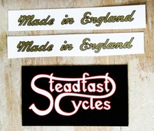 Gold & Black Made In England varnish decal classic British motorcycle 99-3509