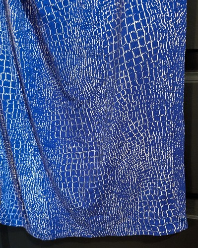 Seraphine Women's Midi Fitted Maternity Dress Blue Marble Size 6 - Picture 7 of 12