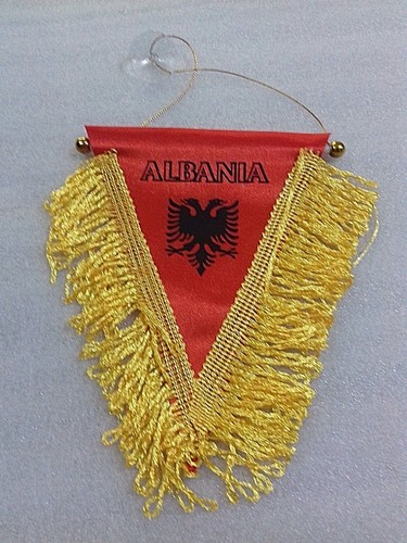 NEU ALBANIEN MINI BANNER FLAGGE IDEAL FÜR AUTO & ZUHAUSE SPIEGEL HÄNGEND 2 SEITEN SOUVENIR - Bild 5 von 8