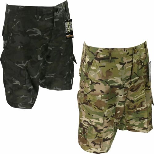 Kombat UK Mens Tactical Army Camouflage ACL Cargo Short BTP Black & Black S -3XL - Picture 1 of 13