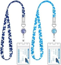 2 Pieces Cruise Lanyard for Ship Cards Lanyards with Retractable Badge Reel Wate