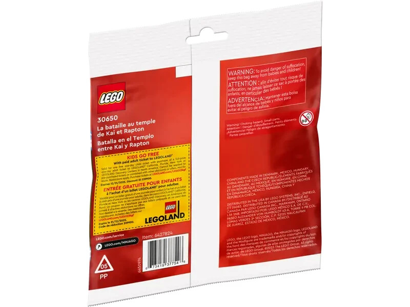 Lego Kai and Rapton's Temple Battle polybag 30650 NINJAGO Building