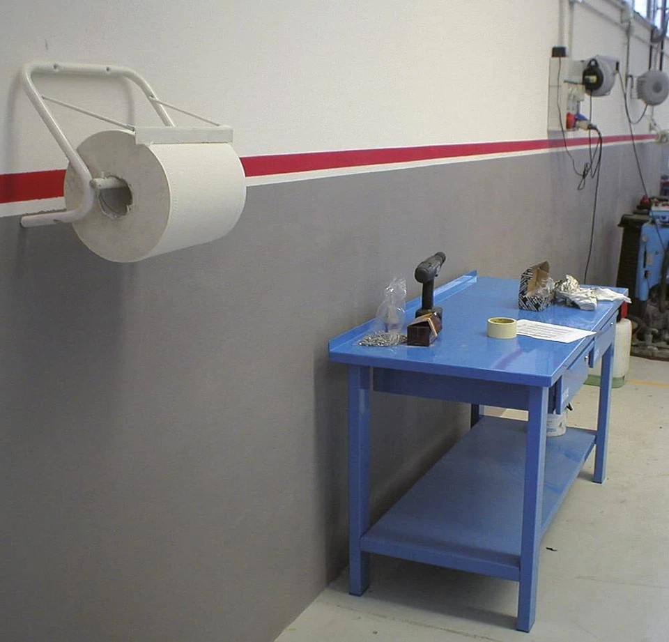 Verdelook Portarotolo A Parete Industriale Bianco 39x42 Cm industriale casa muro - Immagine 3 di 4