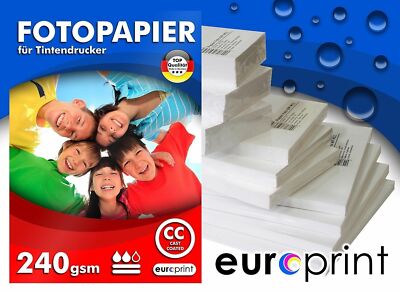 Fotopapier 240g DIN A2 50 Blatt  Hochglanz Cast Coated Wasserfest TOP