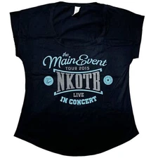 NWOT NKOTB Main Event Tour 2015 Graphic Sleeveless T-Shirt Black Women’s S