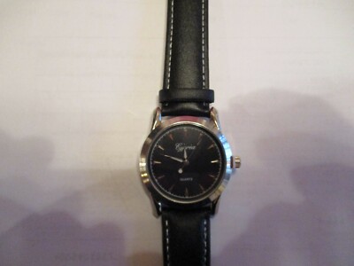 Armbanduhr Cyprea rund schwarzes Zifferblatt Durchm. 32 mm schwarzes Armband