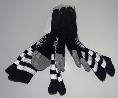 New 3 Pack Adidas Original Crew Socks BH6442 Black/White/Grey Size 3Y-9 Large - Picture 3 of 4