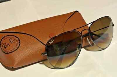 Ray-Ban Aviator Sunglasses RB3026 62-14mm Gunmetal & Gradient Brown Lens