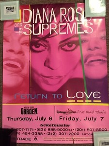 DIANA ROSS AND THE SUPREMES RETURN TO LOVE POSTER MADISON SQUARE GARDEN 2000