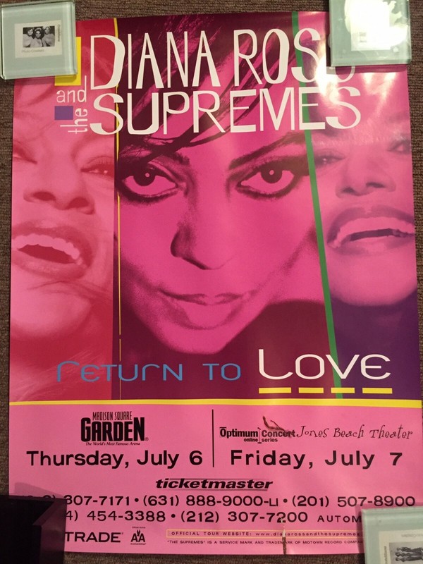 DIANA ROSS AND THE SUPREMES RETURN TO LOVE POSTER MADISON SQUARE GARDEN 2000