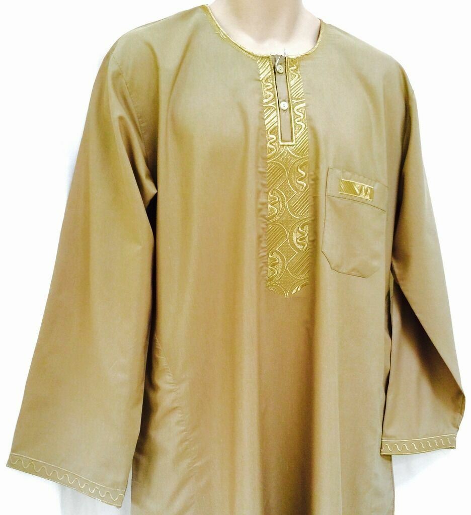Men Designer Desert Dress Jubba Kaftan Dishdash Thobe Galabiyya Jabbah ...