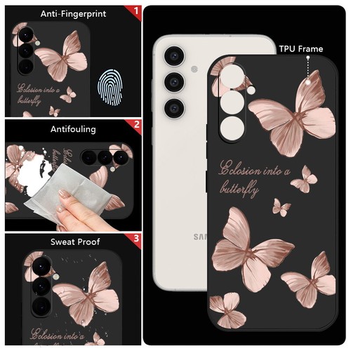 Phone Case For Samsung A14 A34 A54 A13 A73 A53 A23 A12 A52 Butterfly Soft Cover - Afbeelding 8 van 26