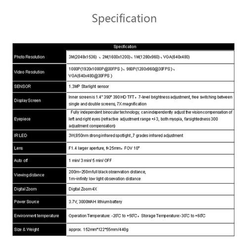 NV8000 Helmet 3D Nachtsicht Brille IR 1080P Infrarot Fernglas Kopf Halterung+32G - Bild 10 von 14