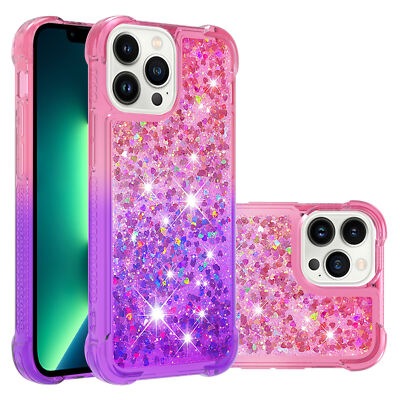 Quicksand Gradient Liquid Glitter Case Shockproof Cover Back For Various Phone