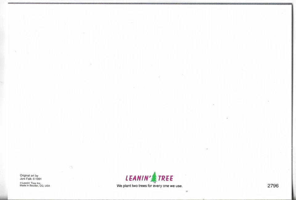 Tarjeta de Navidad NOS LEANIN' TREE 7,25x5,5 Los Reyes Magos y el Niño Jesús Foto 3 de 3