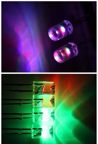 5mm Concave RGB LED Light Emitting Diode FAST flash 100pcs F5 Clear Top - Picture 6 of 6
