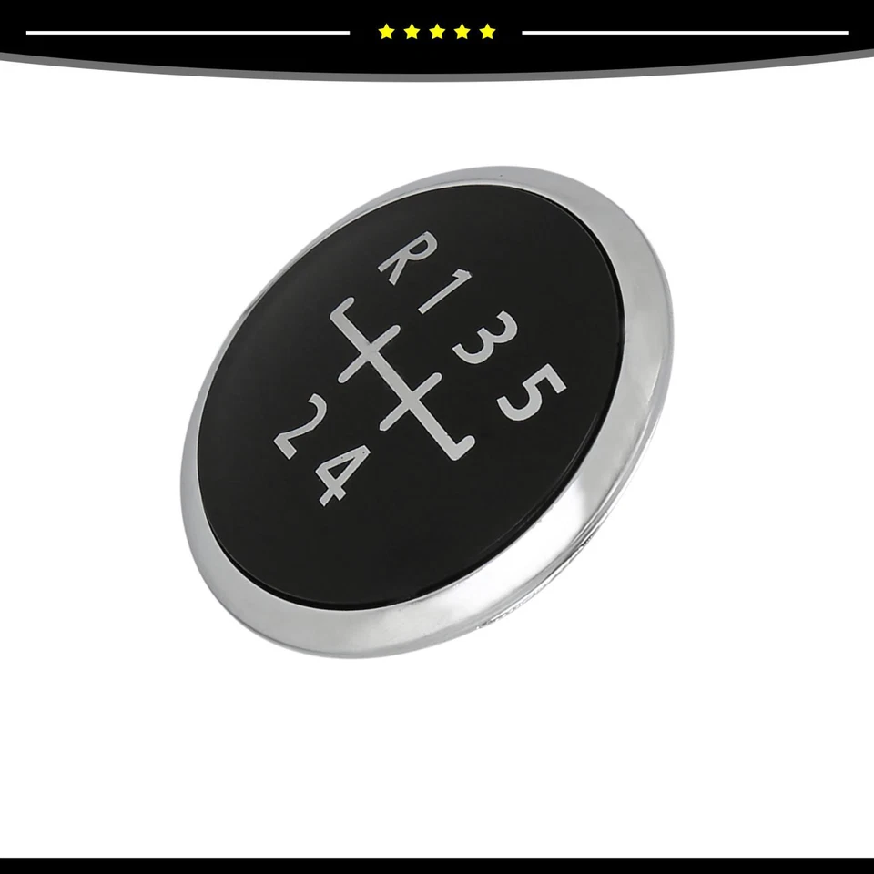 Pieza de 1 cubierta emblema perilla de cambio de marchas de 5 velocidades apta para Volkswagen Jetta 98-12 Foto 3 de 4