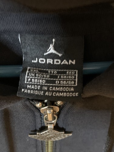 Vintage Air Jordan Wings Logo Black Mens Pullover Hoodie Sweatshirt XXL - Picture 5 of 10