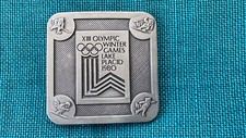 Lake Placid Winter Olympics Belt Buckle 1980 XIII Commemorative Snow Raccoon USA