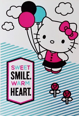 Hello Kitty Sanrio Hallmark Birthday Greeting Card - sweet smile warm heart