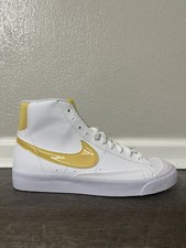 NIKE BLAZER MID NN GS KWE 77 WHITE YELLOW Shoe Size 7Y/Women 8.5 FJ4670-100