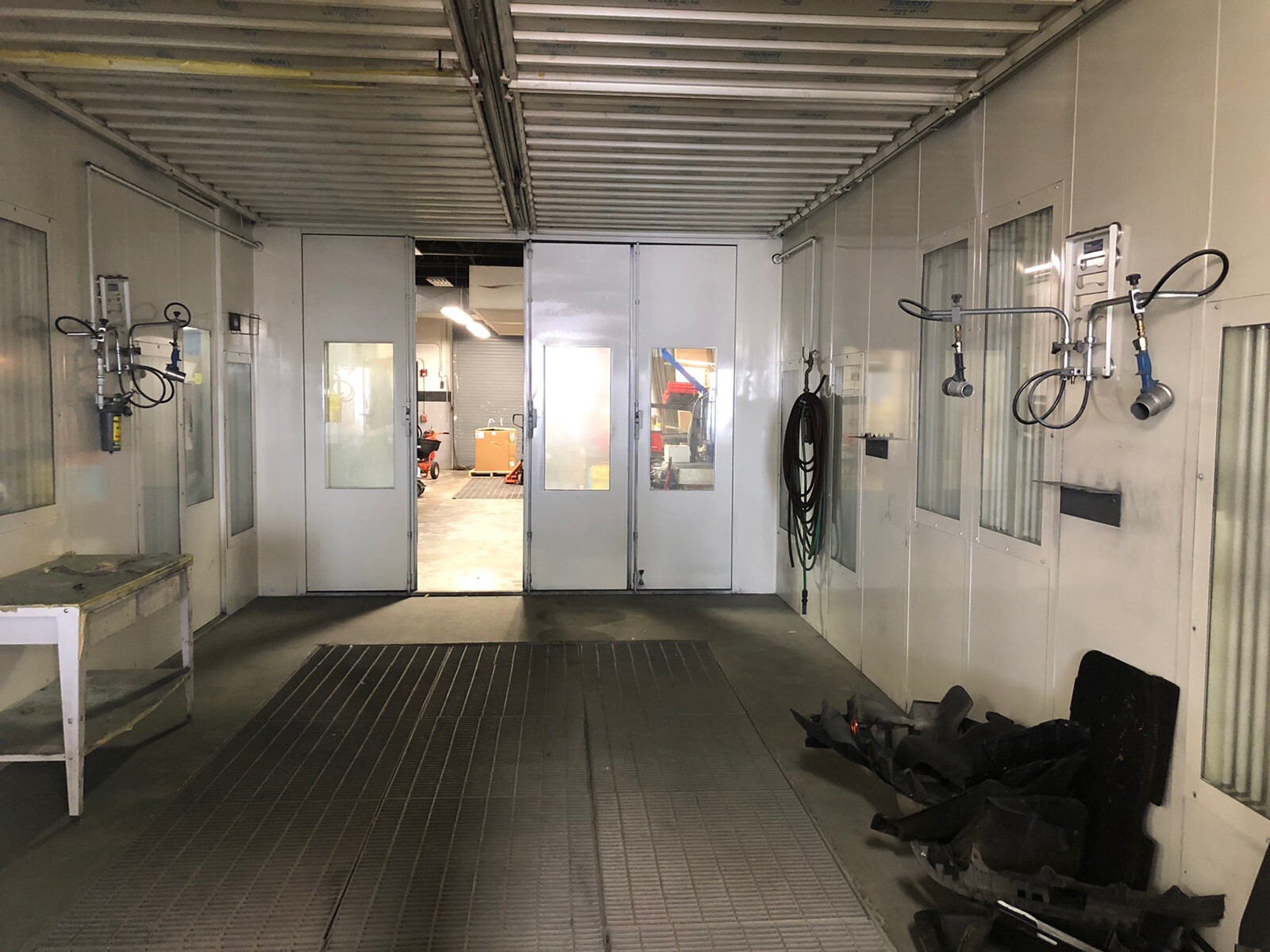 Blowtherm 200 Paint Booth complete With Prep Area And Ceiling Filter
