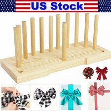 Natural Wooden Bow Maker for Ribbon Bow Making Tool for Creating Wreaths Gift