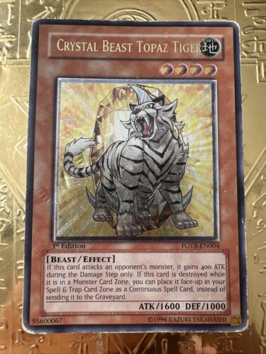 crystal beast topaz tiger ultimate rare 1st Edition fotb-en004 (1) - Picture 1 of 11