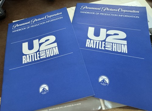 U2 Rattle and Hum Movie Press Kit Handbooks & Press Photos - Picture 3 of 7