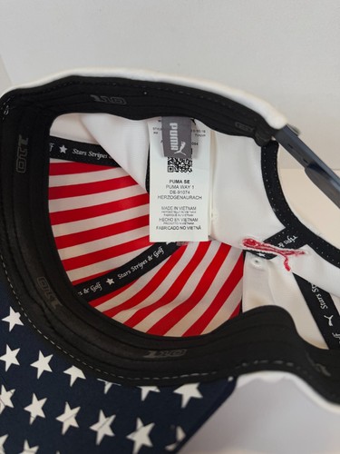 Puma Golf Hat Stars Stripes & Golf Edizione Limitata Snap Back Hat Rosso/Bianco/Blu - Foto 4 di 4