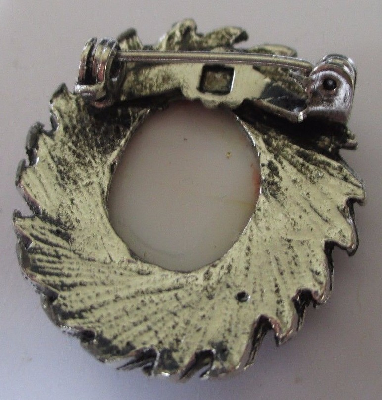 Broche Vintage En Argent Avec Camée Mordoré - Ancienne, Grande, Unique, Référence 1634