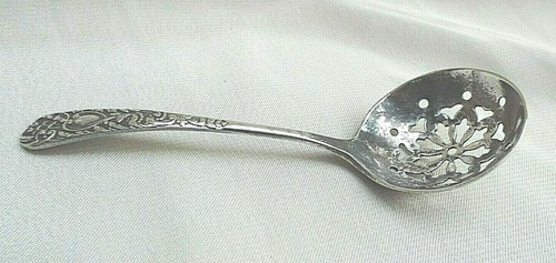 Ornate Antique Sugar Sifting Spoon with Sheffield EPNS Silver Hallmark - Picture 2 of 8