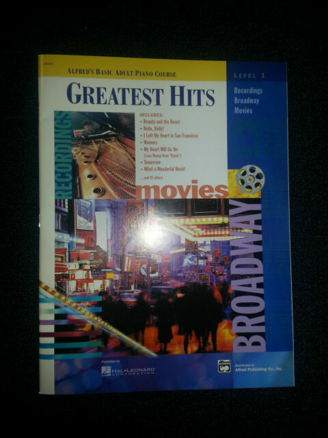 ALFRED/'S BASIC ADULT PIANO COURSE /"GREATEST HITS/" LEVEL 2 MUSIC BOOK BRAND NEW!!