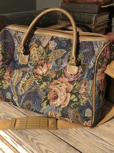 Vintage Tapestry Bag by Leisure With Handles & Strap - Picture 6 of 19